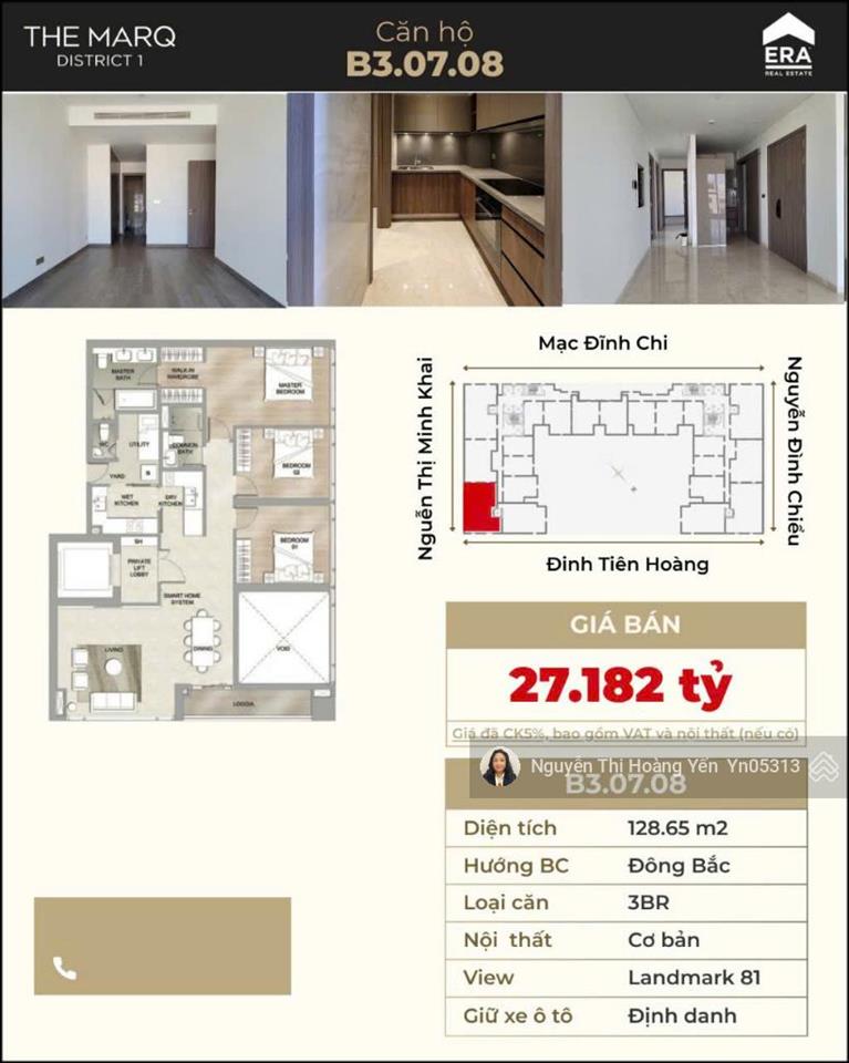 Sống đẳng cấp tại trung tâm quận 1 căn hộ the marq 3 phòng ngủ chỉ từ 27 tỷ