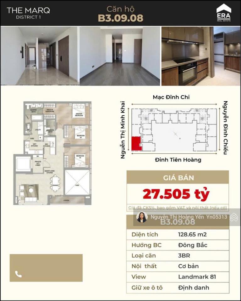 Sống đẳng cấp tại trung tâm sài gòn căn hộ the marq 3pn view landmark 81 chỉ từ 27.5 tỷ