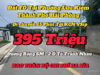 Đất thổ cư bán tại lưu kiếm, 395 triệu, 60m2 đẹp xuất sắc