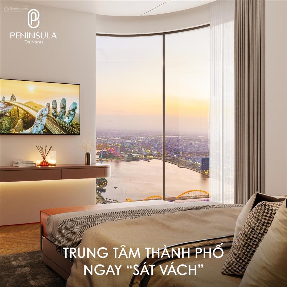 Duy nhất một căn 2 pn peninsula tầng cao  view sông hàn, vịnh đà nẵng, biển đông, tt thành phố