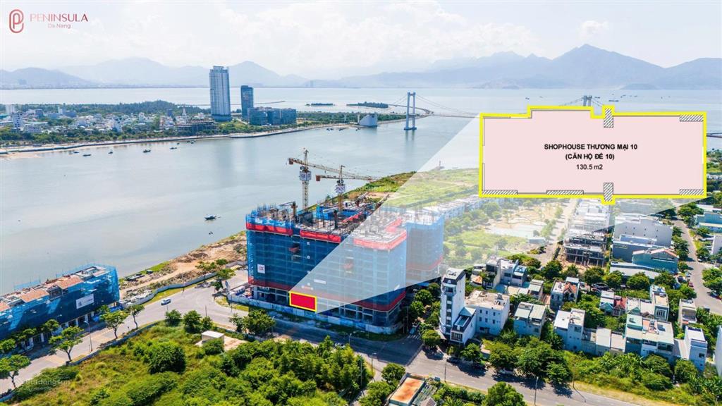 Hot! suất căn 2pn tầng trung peninsula đà nẵng, view trực diện pháo hoa  khai thác thuê 30tr