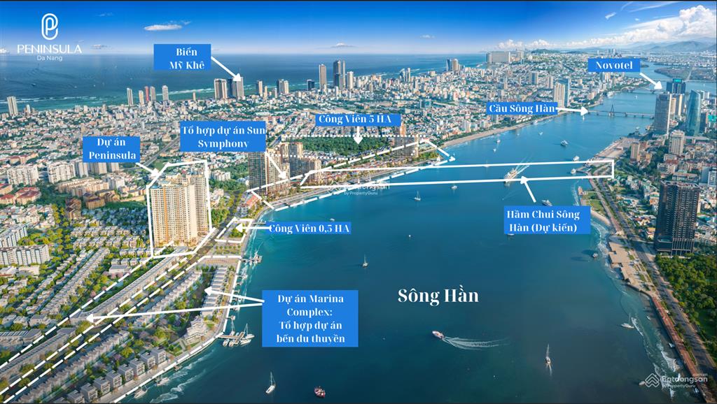 Hot! suất căn 2pn tầng trung peninsula đà nẵng, view trực diện pháo hoa  khai thác thuê 30tr