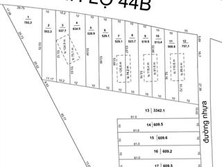 Bán 19 lô đất cạnh đường 44b, diện tích từ 508m2 đến 1584m2 tại phước hải, long đất, brvt
