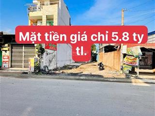 Hiếm có! đất mặt tiền đường vườn lài, 100m2, vị trí đẹp, kinh doanh tốt! giá tốt