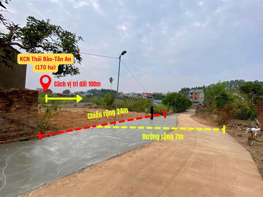 Đất nền tân an, thành phố bắc giang vị trí vàng cách kcn thái đào chỉ 100m, giá siêu tốt