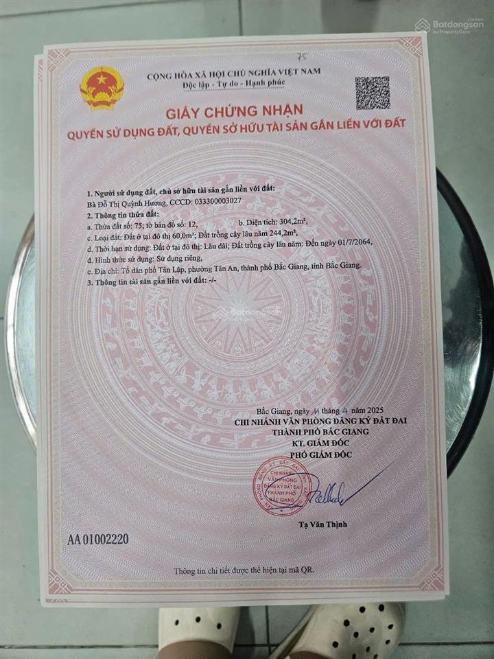 Đất nền tân an, thành phố bắc giang vị trí vàng cách kcn thái đào chỉ 100m, giá siêu tốt