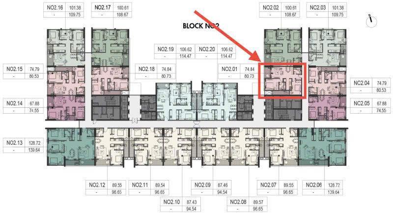 Chính chủ cần thanh khoản gấp 2n2wc nhỏ tầng trung view bể bơi, biệt thự no2