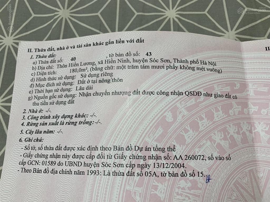 Bán đất mặt đường hiền ninh chỉ cần đứng yên, tiền cũng tự đến