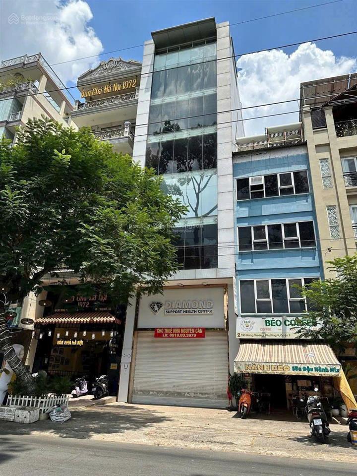 Cho thuê văn phòng mặt tiền đường 283 hùng vương, p. 9, quận 5, dt 7x17m, hầm 6 lầu, pccc