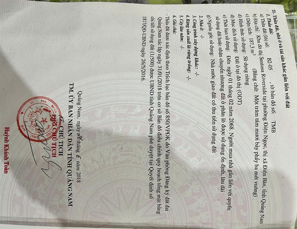 Bán lô đất biệt thự sentosa riverside view kênh cổ cò và dũng sỹ điện ngọc.  quy 0905 959 ***