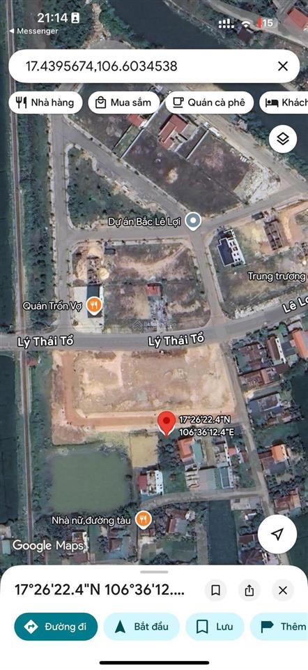 Chính chủ bán lô đất dự án sắp đấu bắc lê lợi