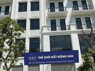 Bán nhà phố 20tỷ7  vinhomes grand park  đường d9 kinh doanh tấp nập