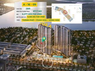 5,3 tỷ  căn 2pn masteri rivera toà a  view sông hàn + pháo hoa + thành phố