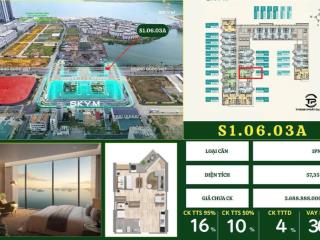 Căn siêu hot cuối cùng giá gốc đợt 1 mua là lãi ngay, view biển, bể bơi vô cực đẹp nhất dự án skym