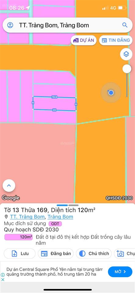 Cần bán lô mặt tiền đường ngô quyền, trảng bom