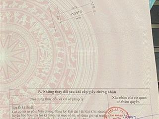 97.5m2 thanh trí minh phú sóc sơn full thổ cư đường rộng 4.5m mt 5m=hậu cách chợ thanh trí 150m