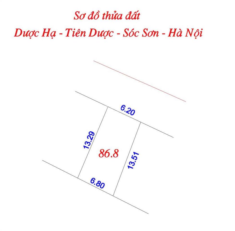 86.8 m full thổ cư dược hạ tiên dược mt 6.20 nở hậu đường rộng 3.5m ngõ thông