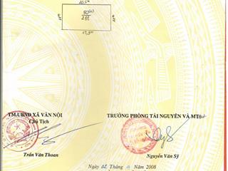 Cơ hội đầu tư f0  chính chủ bán 208m² đất ở vân nội, đông anh  đã tách thành 2 sổ đỏ