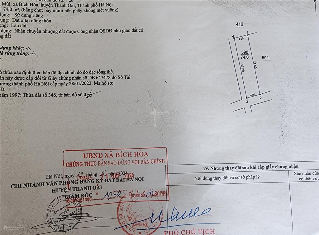 Bán lô góc 3 thoáng sát đường 21b,vđ 4, kdt 700ha của vin. dt 74 m2