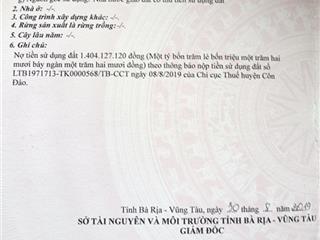 Lô đất đẹp gần full thổ cư. gần khu trung tâm hành chính mới côn đảo