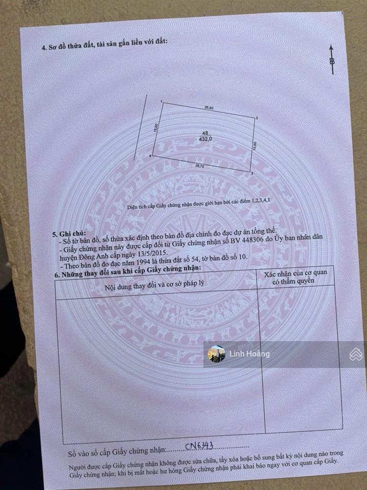 Siêu phẩm đất đầu tư mai lâm, đông anh, 432m2 full thổ cư mặt tiền & hậu 15,6m  độc quyền