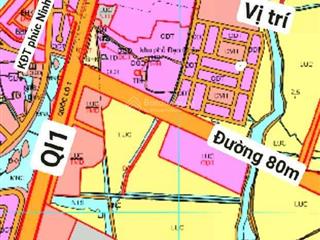 Lô góc giãn dân đạo chân kim chân tp bắc ninh gần đường quy hoạch 80m