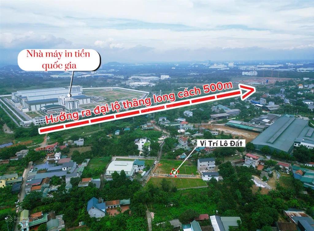 Cần bán 100 m2 đất thổ cư sát cnc hoà lạc, cạnh nhà máy in tiền, cách đại lộ thăng long 500m