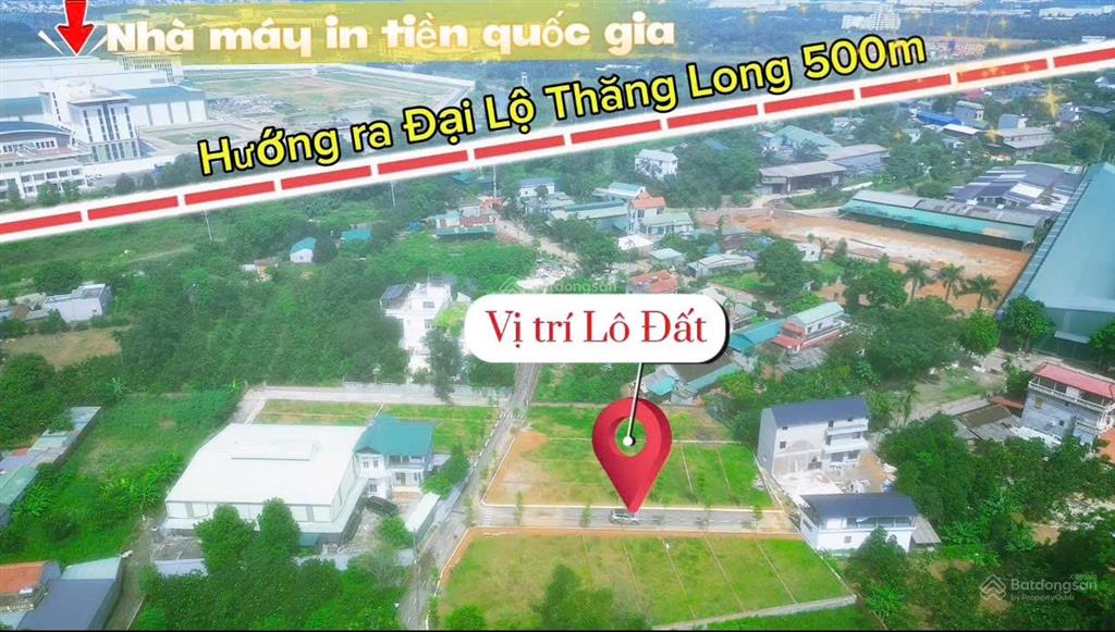 Cần bán 100 m2 đất thổ cư sát cnc hoà lạc, cạnh nhà máy in tiền, cách đại lộ thăng long 500m