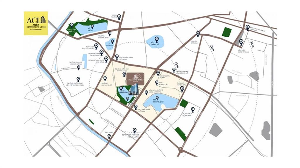 Cho thuê vp hạng a toà brg diamond park plaza 16 láng hạ, hà nội (trực tiếp cđt)
