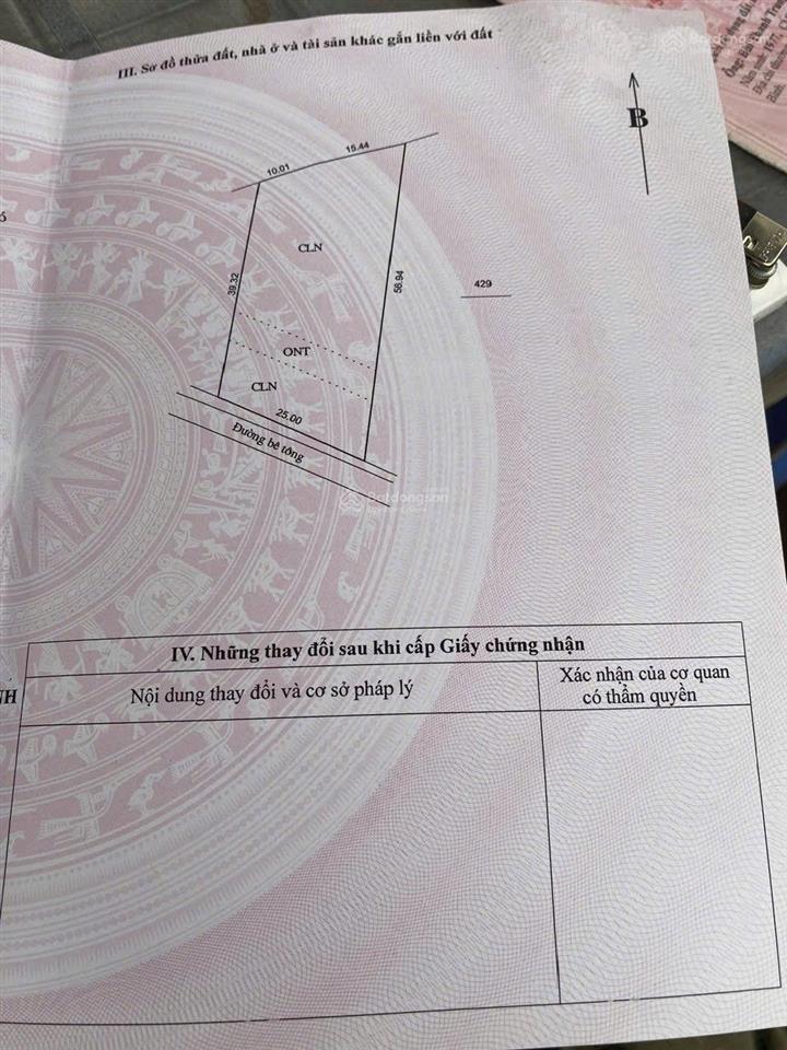 Lô đất nghỉ dưỡng 1.140m2 có sẵn 122m2 thổ cư mặt tiền 25m, giá chỉ 4.7 triệu/m2