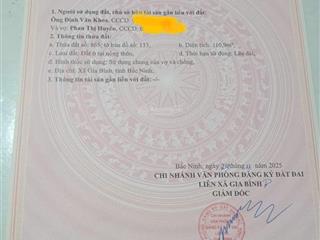 Bán đất tại xuân lai, gia bình, bắc ninh, 2,2 tỷ, 110,9 m2