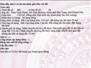 Chính chủ cần tiền bán gấp , đất nha trang