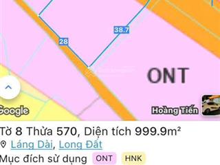 Bán lô đất 2 mặt tiền  ấp gò sầm, xã láng dài  giá 1ty300/lô