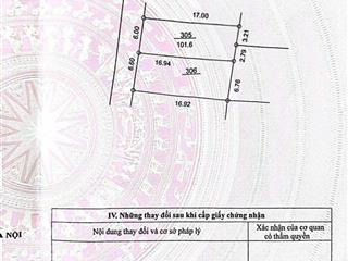 Đất mặt đường xã hồng sơn, hà nội 101m mặt tiền 6m đường ô tô tránh giá hơn 2tỷ diện tđất mặ