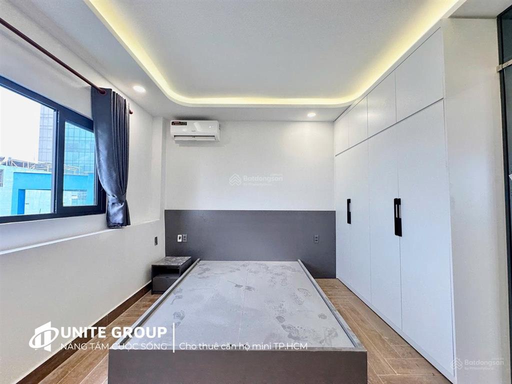 Cho thuê căn hộ dịch vụ có cửa sổ lớn,ngay lê quang định,gần chợ bà chiểu,45m2,full nội thất