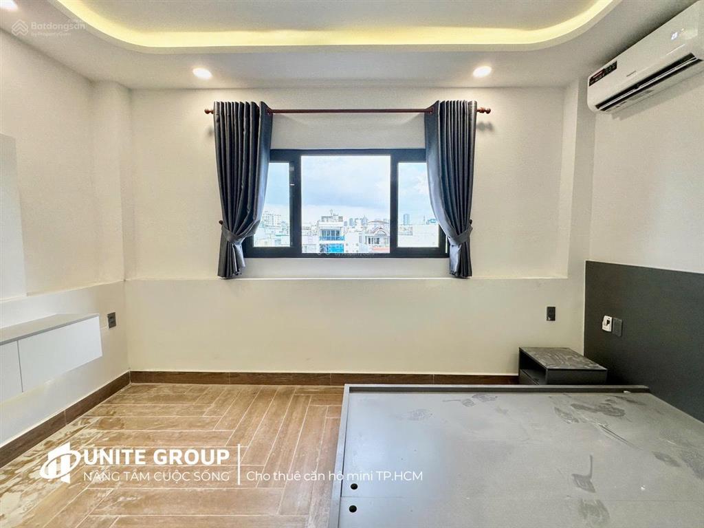 Cho thuê căn hộ dịch vụ có cửa sổ lớn,ngay lê quang định,gần chợ bà chiểu,45m2,full nội thất