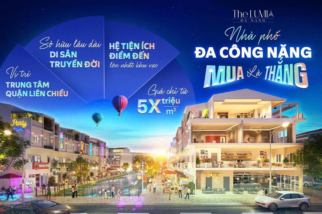 The lumia đà nẵng nhà phố đa công năng  giá chỉ 5x tr/m2, sổ đỏ lâu dài