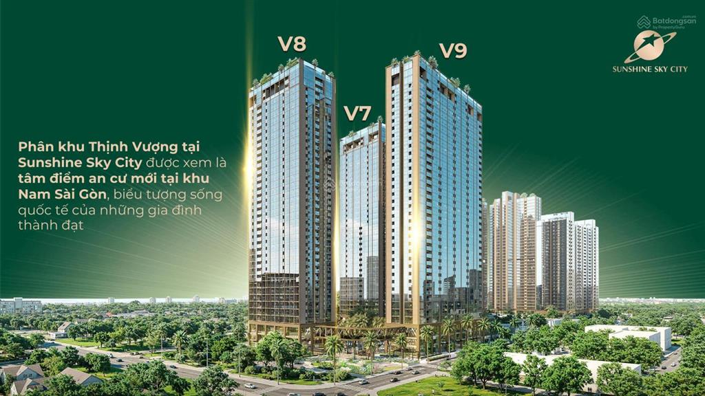 Mở bán sunshine sky city phân khu thịnh vượng pháp lý minh bạch giá dự kiến từ 7x triệu/m²