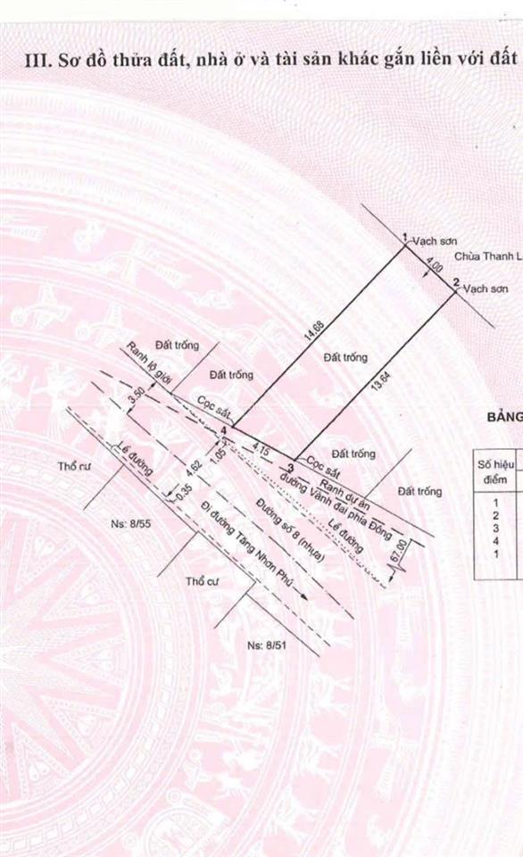 Bán lô đất vuông vức tương lai mặt tiền vành đai 2 p. tnp b, quận 9 57m2 6,4 tỷ tl