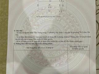 Bán đất tặng nhà cấp 4 đình thôn  nam từ liêm  41,9m2  3,95m mặt tiền sổ vuông như bánh trưng .