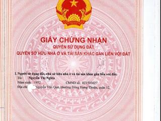 Hàng hiếm tại nguyễn văn quá, 1,065 tỷ, 42m2, 2pn + 1wc, quận 12, hcm