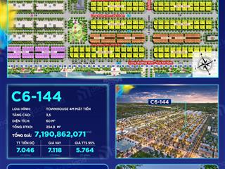 Căn góc c6144 townhouse 3,5 tầng đẹp nhất tại sun urban city