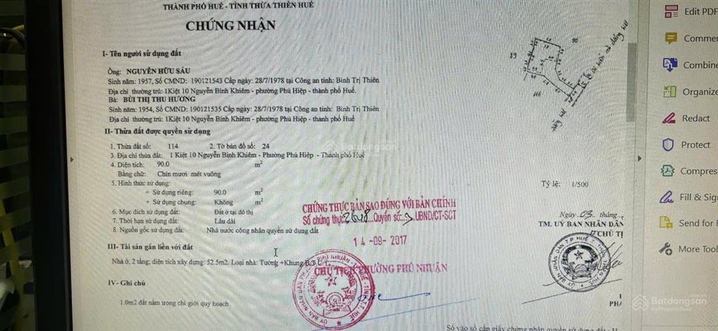 Chính chủ cần bán gấp nhà riêng giá rẻ 3 tầng 90m2  phú hiệphuế chỉ với 2 tỷ hàng hiếm