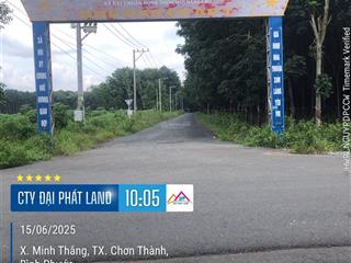 Bán đất 200m2 tại minh thắng, chơn thành, bình phước, giá siêu hời 430 triệu vnd