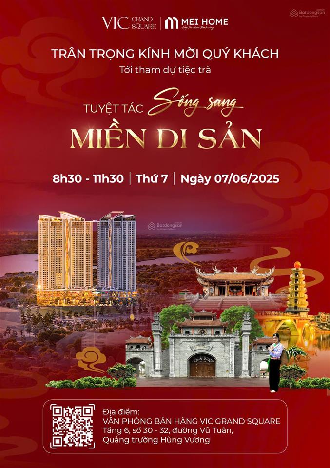 Bán căn hộ vic grand square diện tích 85.9m2 giá 3.3 tỉ vị trí đắc địa tại việt trì phú thọ