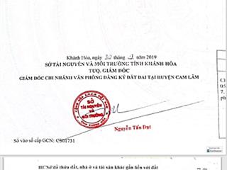 Bán đất 608.3m2, 12 tỷ tại đinh tiên hoàng, cam hải tây, cam lâm, khánh hòa