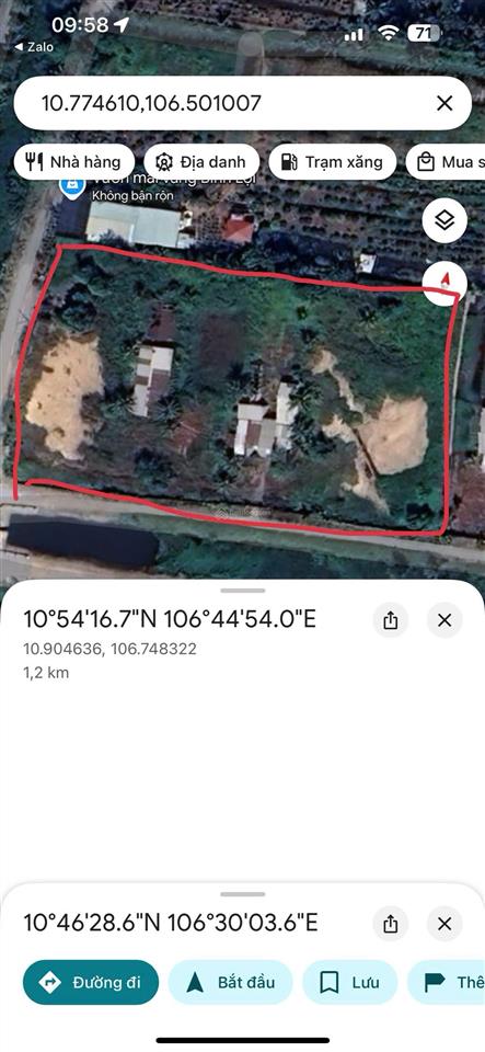 Bán gấp đất mặt tiền 100m, 9186m2, 37 tỷ còn thương lượng tại vườn thơm, bình lợi, bình chánh, hcm
