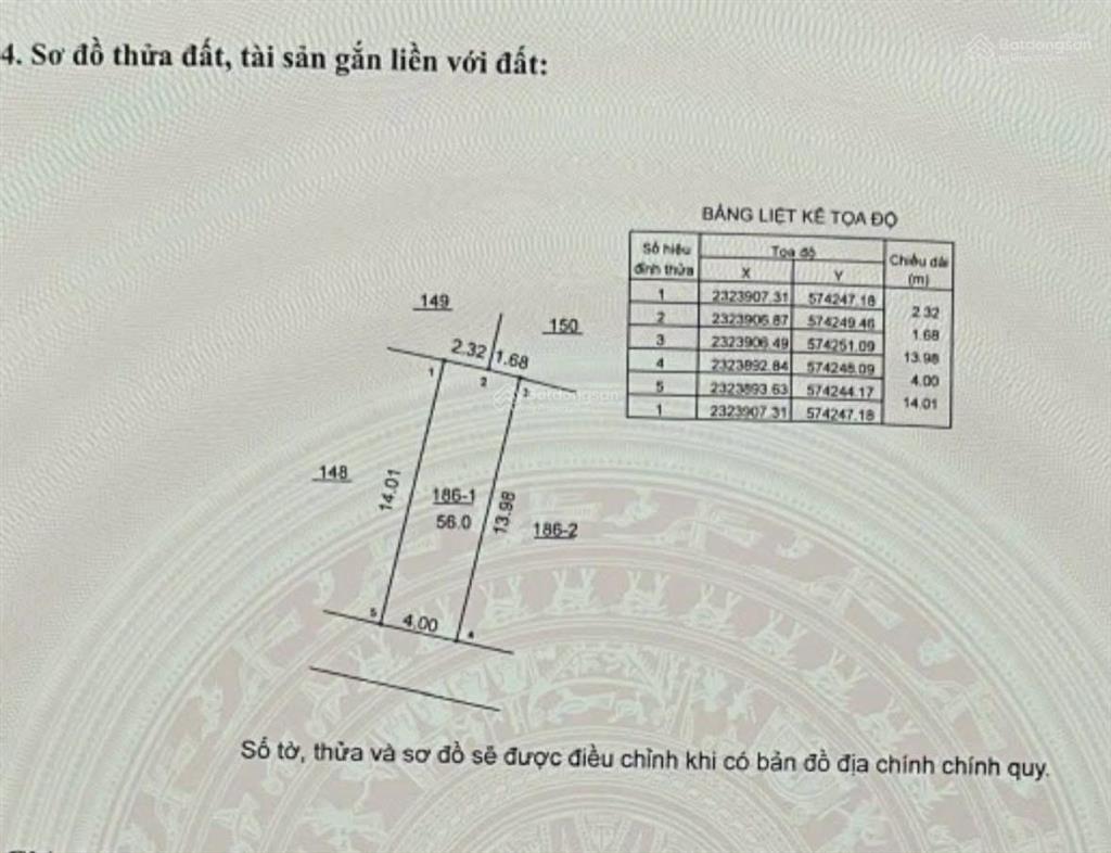 Bán đất 56m2, 5,75 tỷ tại an khánh, hoài đức, hà nội, view đẹp. ô tô nhỏ qua nhà, ngo thông