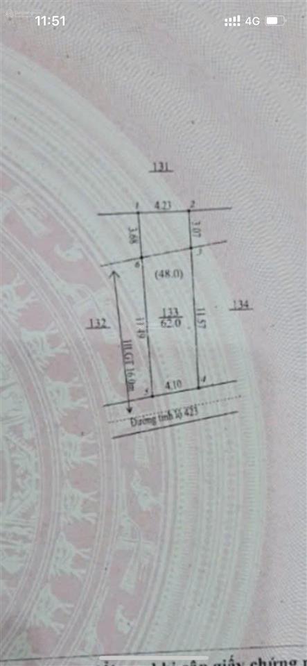 Bán đất đẹp tại trục đường 72, kinh doanh buôn bán 130 triệu / m2, 62 m2