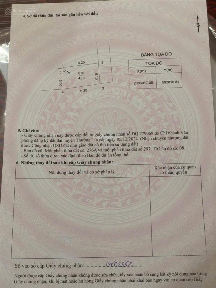 Mảnh đất rẻđẹp gần dự án vinchương dươngthường tínđường rộng 4m ô tô đỗ cửa chưa đến 2 tỷ